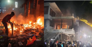 আগুনে পুড়ছে শিশুদের বিদ্যালয়, ভাঙচুর ৩২ ধানমন্ডিতে! বাংলাদেশে কি এবার ইতিহাস মুছে ফেলার চূড়ান্ত লড়াই?