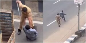 পুলিশের গাড়িতে পাথর, সিনেমা স্টাইলে ধাওয়া করে ধরল আসামীকে, দেখুন ভিডিও