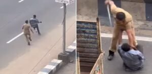 পুলিশের গাড়ি লক্ষ্য করে ইট-পাথর, ধাওয়া করে আসামী ধরল পুলিশ, ভিডিও ভাইরাল