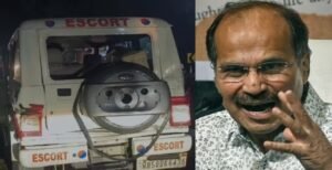 “খুনের ষড়যন্ত্রর অভিযোগ”-অধীরের কনভয়ে ট্রাকের ধাক্কা, কংগ্রেসের বিক্ষোভ