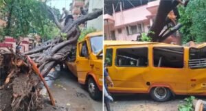 স্কুলবাসে ফিরছিল শিশুরা, আচমকাই কালবৈশাখী-তুল্য দুর্ঘটনা! মৃত ১, আহত ১০ জন