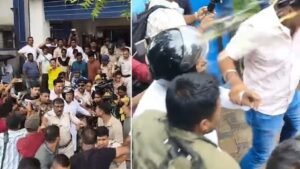 “থানা থেকে বের করতেই ধেয়ে এল ডিম ও ঢিল!”-কড়া নিরাপত্তায় বের করতে হলো পানিহাটির প্রাক্তন বিধায়ককে