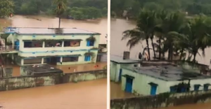 ব্রাহ্মণী নদীর প্লাবনে ভাসল ওড়িশার স্কুল! আটকে থাকা চারশো পড়ুয়াকে উদ্ধারে নামল মোটরবোট